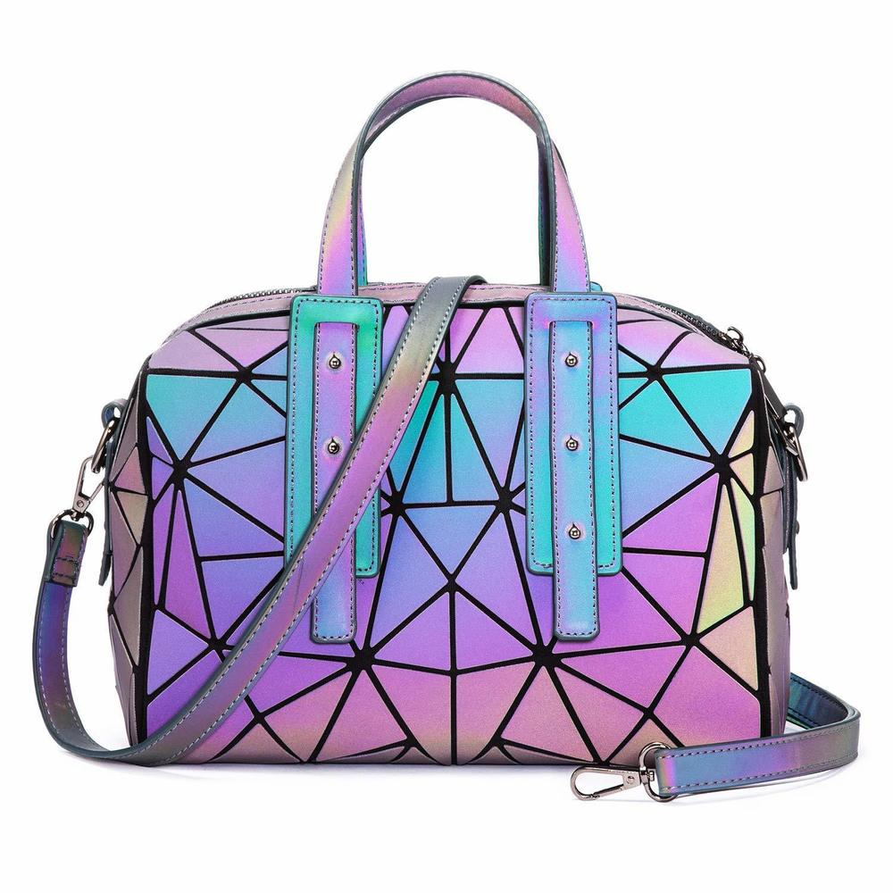 Geometric Luminous Purses Handbags Holographic Crossbody Shoulder Bag Large >:)